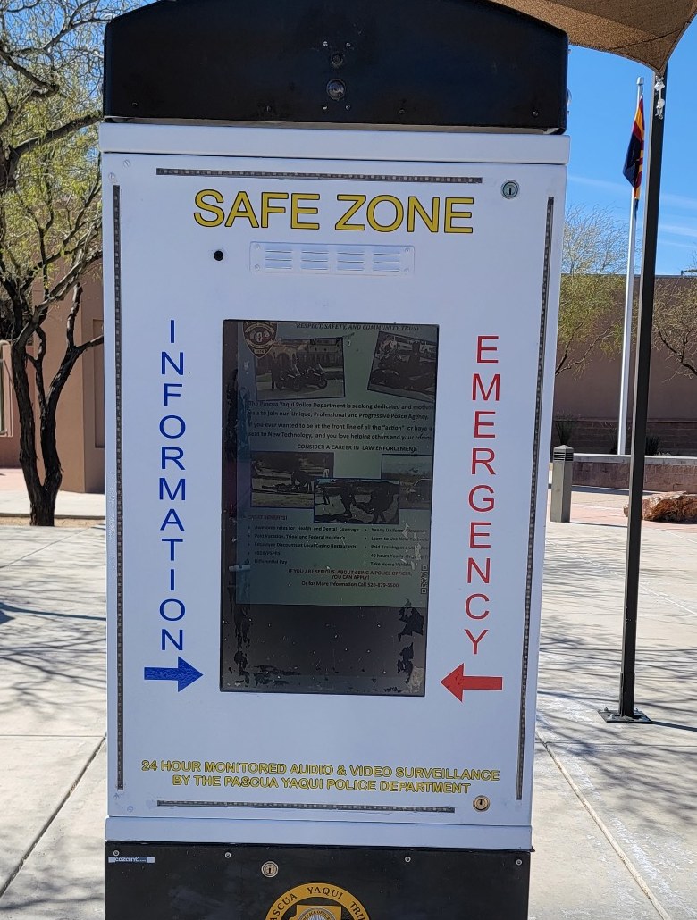 BOBBY Tower safe zone at the Pascua Yaqui Police Department